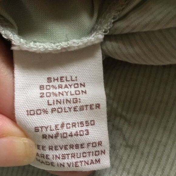 By The River Muted Mint Green Silver Accent LongSleeve Midi Dress Peasant Boho - Picture 8 of 9